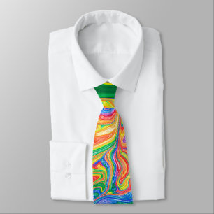 Rainbow Paint Pouring Krawatte