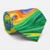 Rainbow Paint Pouring Krawatte (Gerollt)