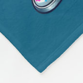 Rainbow paint rabbit batter funny easter bunny fleecedecke (Ecke)