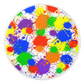 Rainbow Paint Splash Drawer Pull Keramik Knobs Keramikknauf (Vorderseite)
