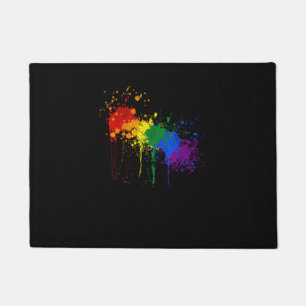 Rainbow Paint Splash Flag LGBT Prith Month T - Shi Fußmatte
