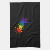 Rainbow Paint Splash Flag LGBT Prith Month T - Shi Geschirrtuch (Vertikal)