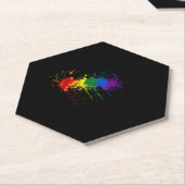 Rainbow Paint Splash Flag LGBT Prith Month T - Shi Untersetzer (angewinkelt)