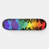 RAINBOW PAINT SPLASH GRAFFITTI SKATEBOARD (Horizontal)