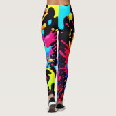 Rainbow Paint Splash Leggings (Rückseite)