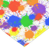 Rainbow Paint Splash Party Tablette Tischdecke (Schrägansicht)