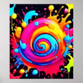 Rainbow Paint Splash Poster (Vorne)