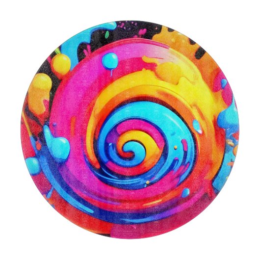 Rainbow Paint Splash Schneidebrett (Vorderseite)