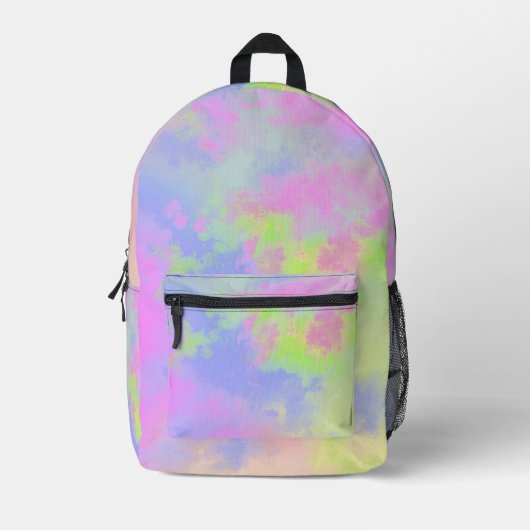 Rainbow Paint Spritzer Bedruckter Rucksack (Vorderseite)