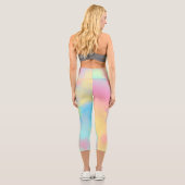 Rainbow Paint Spritzer Capri Leggings (Rückseite)