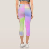 Rainbow Paint Spritzer Capri Leggings (Rückseite)