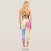 Rainbow Paint Spritzer Capri Leggings (Rückseite)