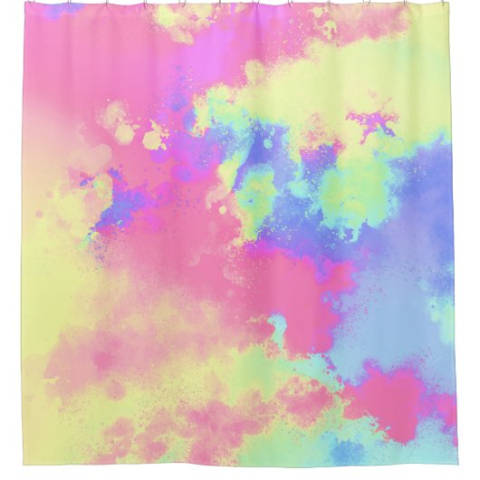 Rainbow Paint Spritzer Duschvorhang (Vorderseite)