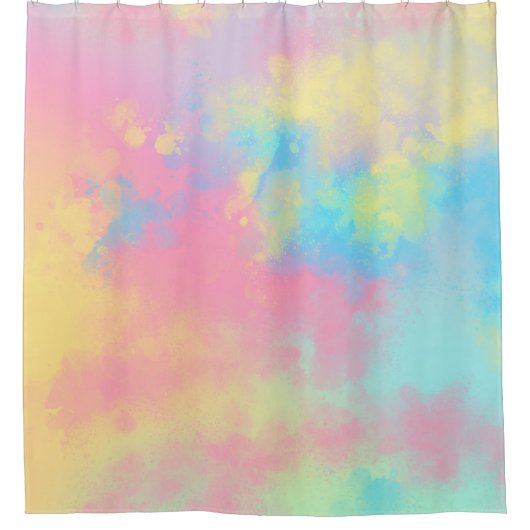 Rainbow Paint Spritzer Duschvorhang (Vorderseite)