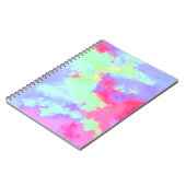 Rainbow Paint Spritzer Effect grün Rosa Blau Notizblock (Linke Seite)