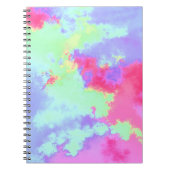 Rainbow Paint Spritzer Effect grün Rosa Blau Notizblock (Vorderseite)