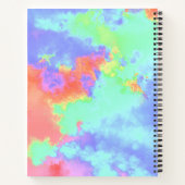 Rainbow Paint Spritzer Effect Orange Blue Green Notizblock (Rückseite)