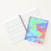 Rainbow Paint Spritzer Effect Orange Blue Green Notizblock (Innenseite)