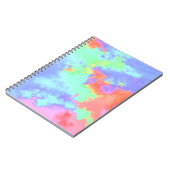 Rainbow Paint Spritzer Effect Orange Notizblock (Linke Seite)