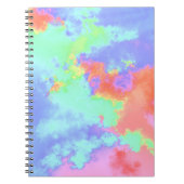Rainbow Paint Spritzer Effect Orange Notizblock (Vorderseite)