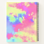 Rainbow Paint Spritzer Effect pink Notizblock (Rückseite)