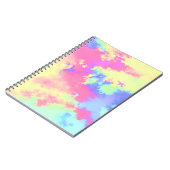 Rainbow Paint Spritzer Effect Yellow Pink Blue Notizblock (Linke Seite)