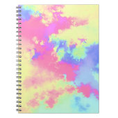 Rainbow Paint Spritzer Effect Yellow Pink Blue Notizblock (Vorderseite)