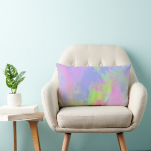 Rainbow Paint Spritzer Effekt blau grün Lendenkissen