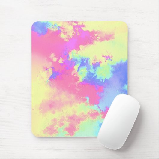 Rainbow Paint Spritzer Effekt gelb grün Mousepad (Mit Mouse)