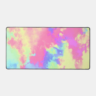 Rainbow Paint Spritzer Effekt gelb pink Schreibtischunterlage
