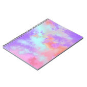 Rainbow Paint Spritzer Effekt Rosa Lila Blau Notizblock (Linke Seite)