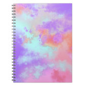 Rainbow Paint Spritzer Effekt Rosa Lila Blau Notizblock (Vorderseite)