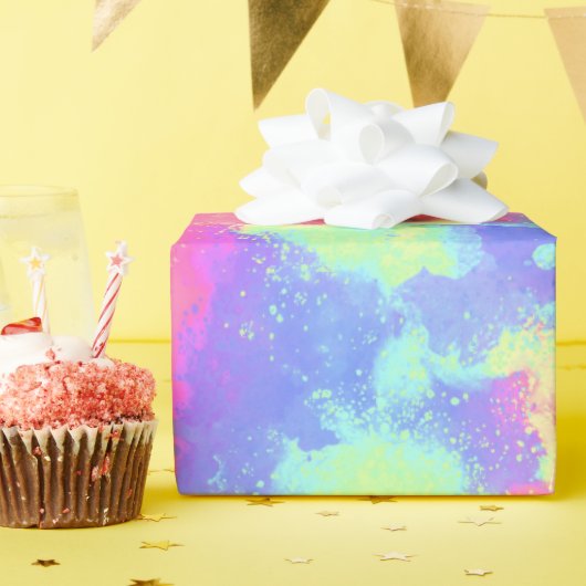 Rainbow Paint Spritzer Geschenkpapier (Geburtstagsparty)