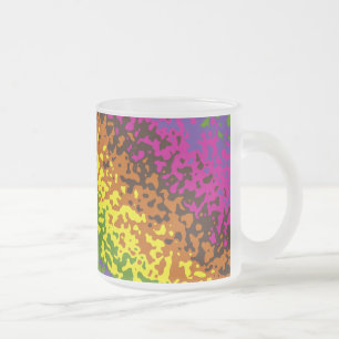 Rainbow Paint Spritzer Hippie Earth Tones Abstrakt Mattglastasse