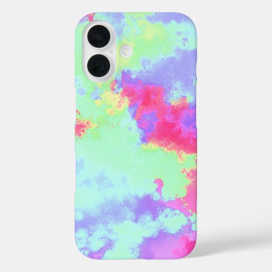 Rainbow Paint Spritzer iPhone 16 Fall Case-Mate iPhone Hülle (Rückseite)