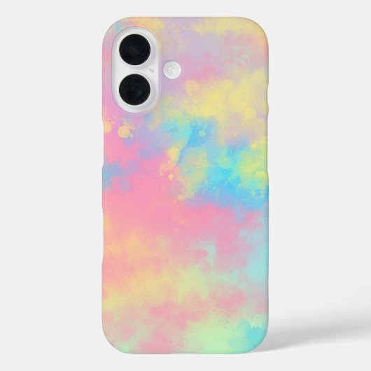 Rainbow Paint Spritzer iPhone 16 Fall Case-Mate iPhone Hülle (Rückseite)