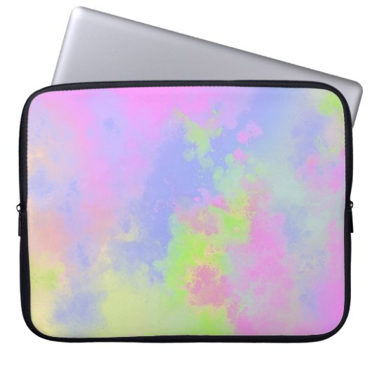 Rainbow Paint Spritzer Laptopschutzhülle (Vorderseite)