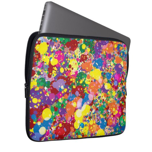 Rainbow Paint Spritzer Laptopschutzhülle (Vorne Rechts)