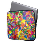 Rainbow Paint Spritzer Laptopschutzhülle (Vorderseite Links)