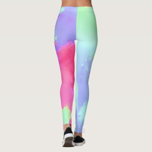 Rainbow Paint Spritzer Leggings (Rückseite)