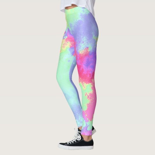 Rainbow Paint Spritzer Leggings (Links)