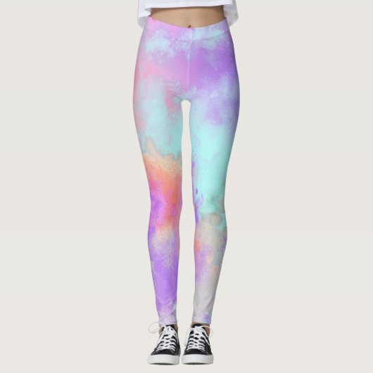 Rainbow Paint Spritzer Leggings (Vorderseite)