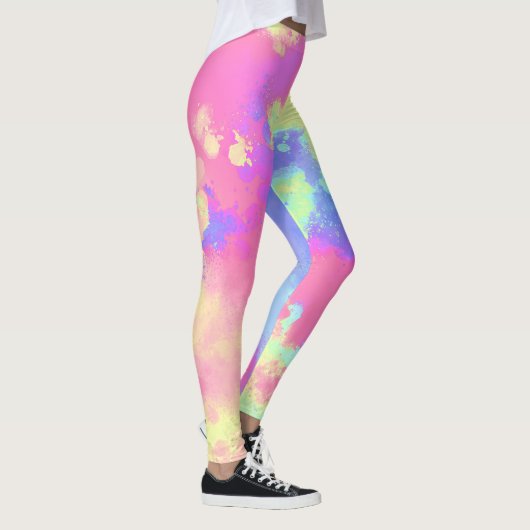 Rainbow Paint Spritzer Leggings (Rechts)