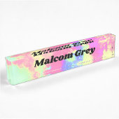 Rainbow Paint Spritzer Namensplakette