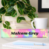 Rainbow Paint Spritzer Namensplakette