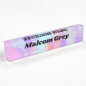 Rainbow Paint Spritzer Namensplakette