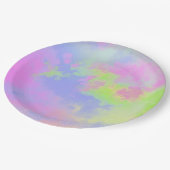 Rainbow Paint Spritzer Pappteller (Schrägansicht)