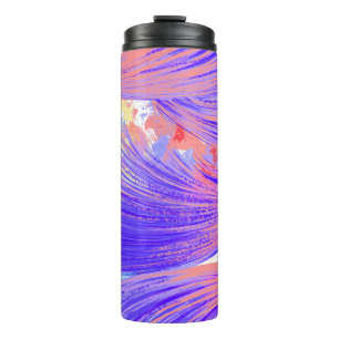 Rainbow Paint Spritzer Phoenix Feathers Thermosbecher