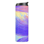 Rainbow Paint Spritzer Phoenix Feathers Thermosbecher (Nach links gedreht)