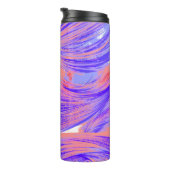 Rainbow Paint Spritzer Phoenix Feathers Thermosbecher (Nach rechts gedreht)